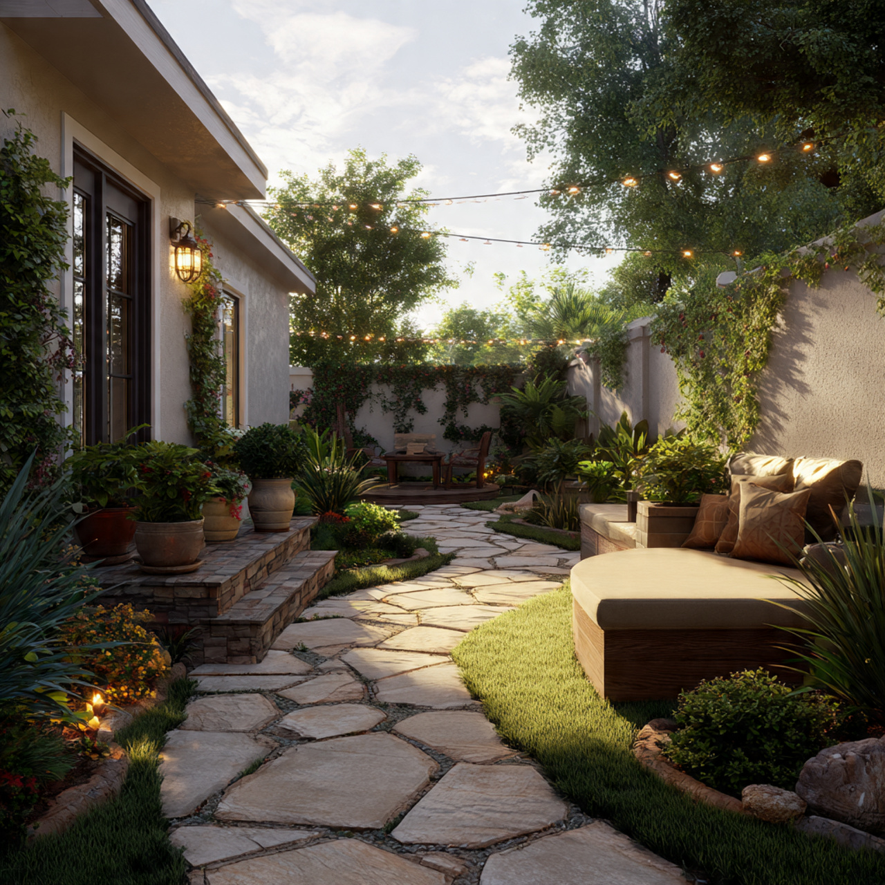 Backyard Layout Ideas Rectangle