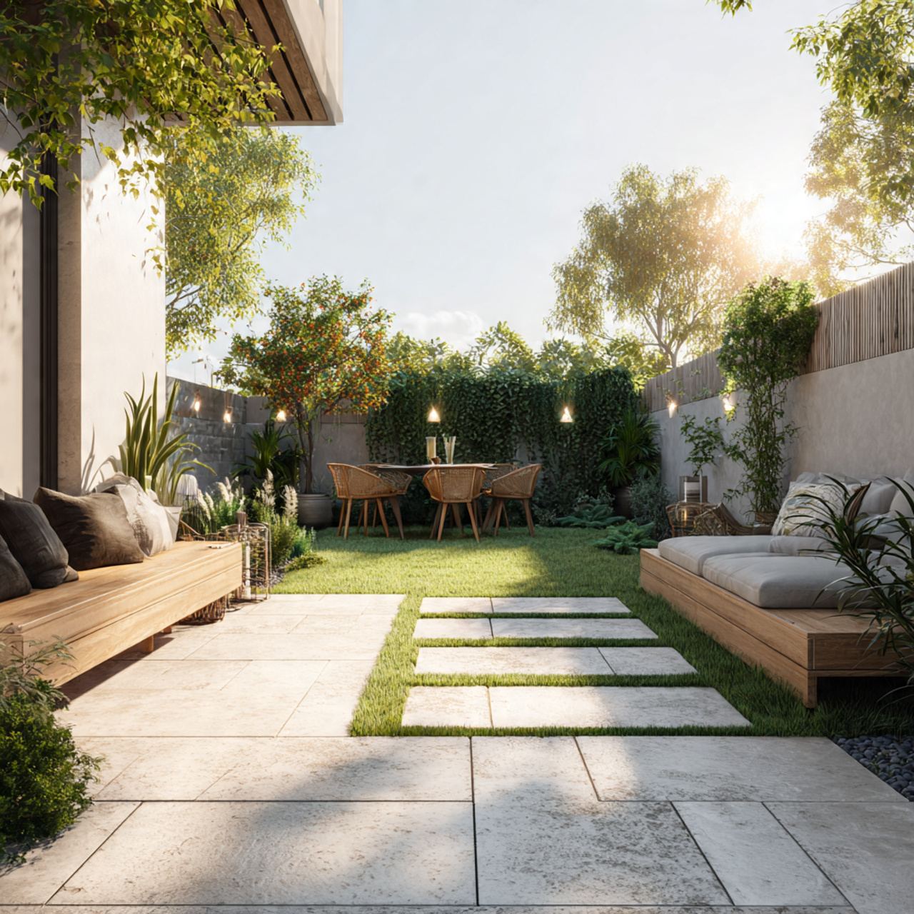 Backyard Layout Ideas Rectangle