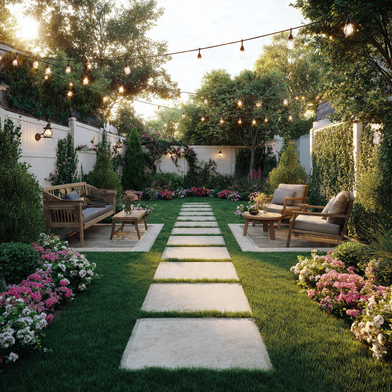 Backyard Layout Ideas Rectangle