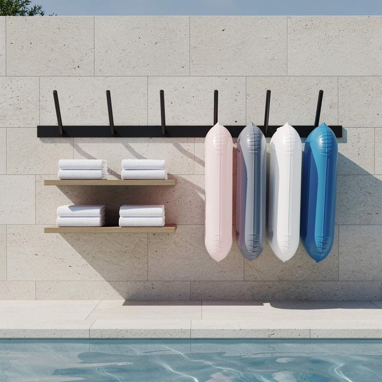 Pool Towel and Float Storage Solutions