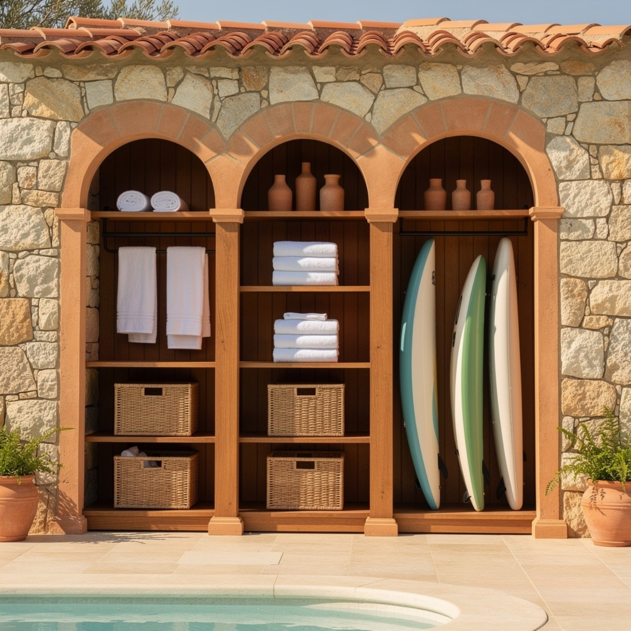 Pool Towel and Float Storage Solutions