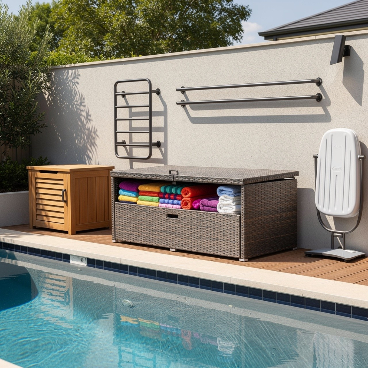 Pool Towel and Float Storage Solutions