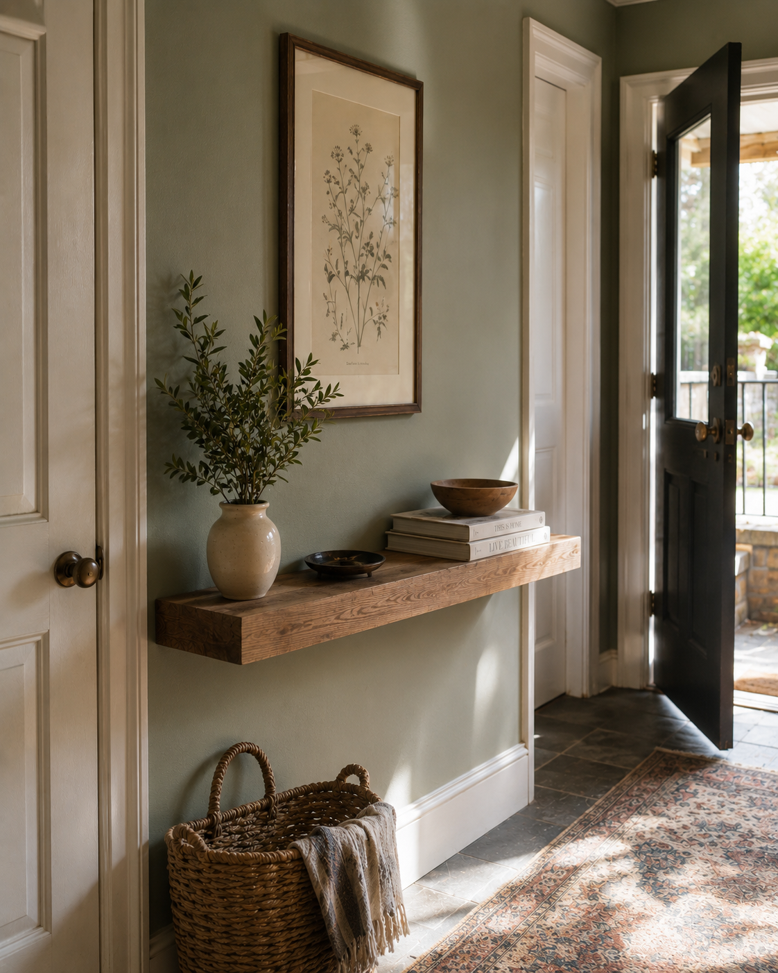 14 Brilliant Small Console Tables Ideas for Tight Spaces 6 A Floating Wood Shelf for small console tables